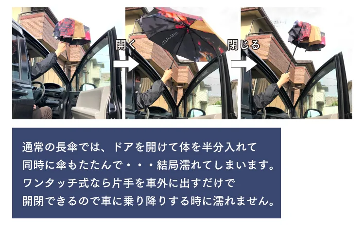 車の乗り降りでの自動開閉イメージ