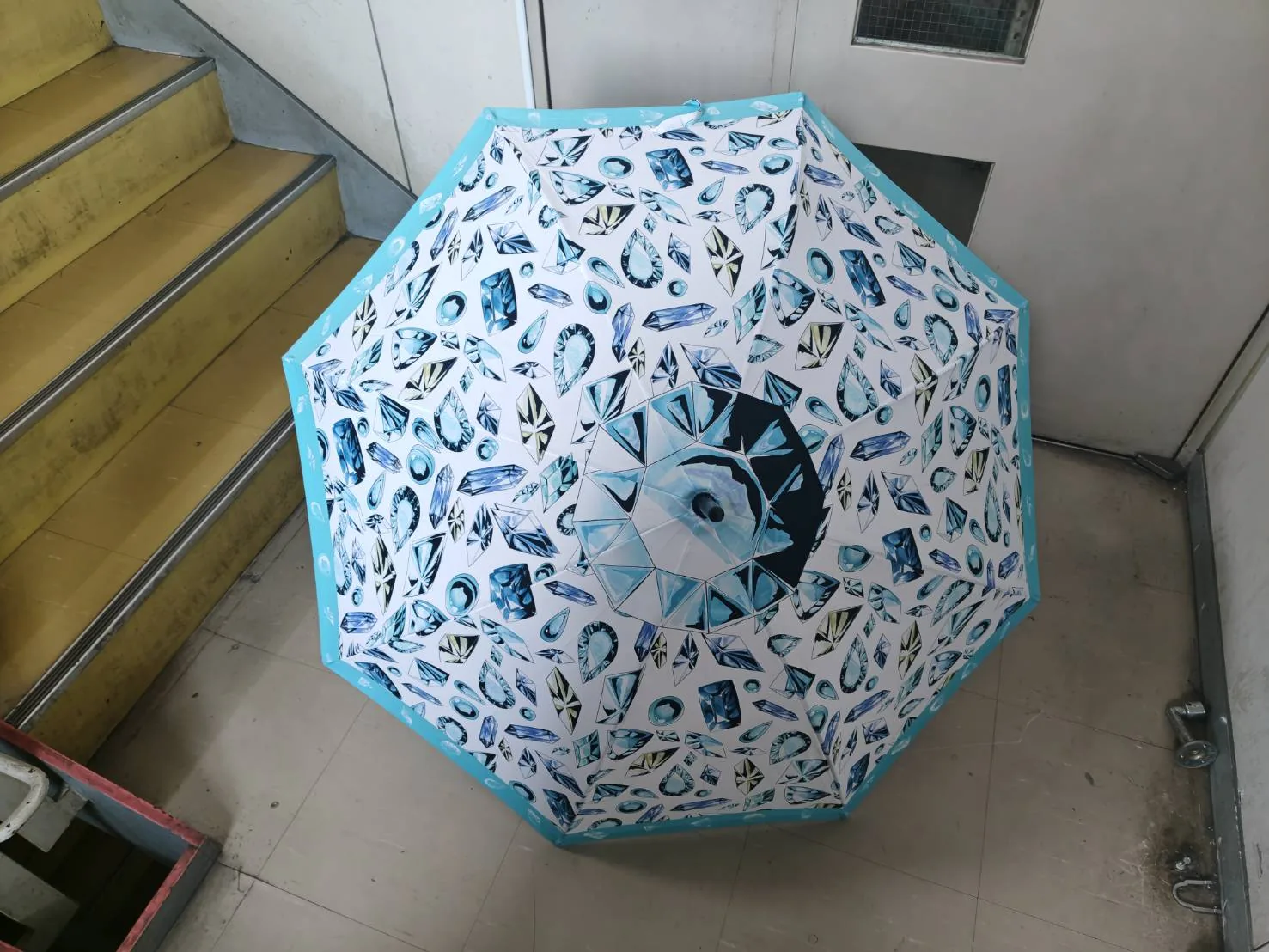 宝石柄のオリジナル長傘 製作例