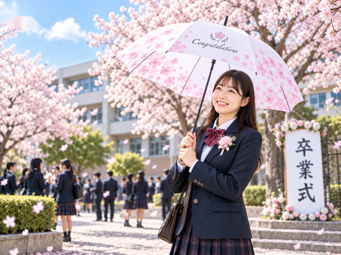 学校記念品のプリント傘