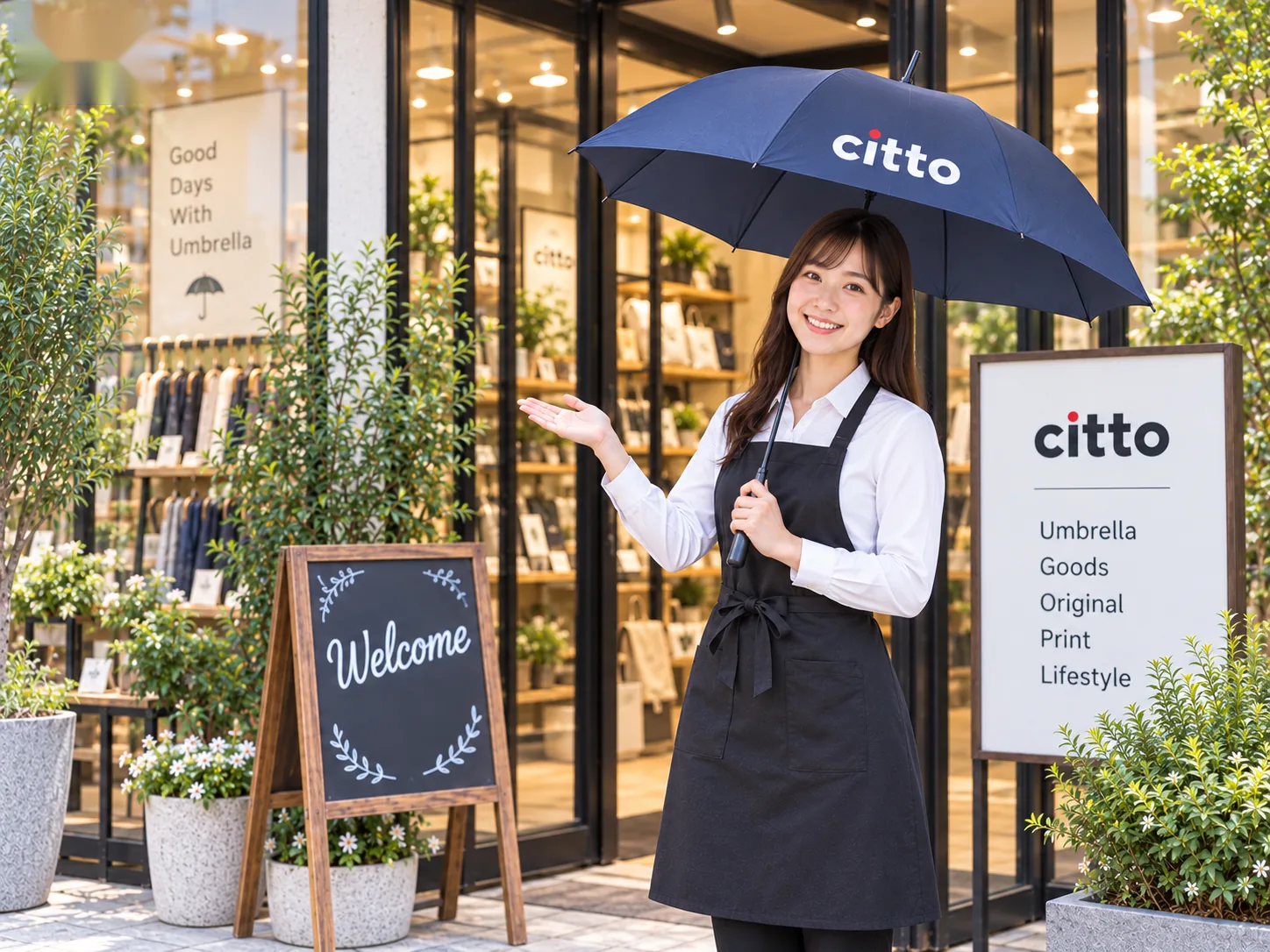 店舗PR用のオリジナル傘