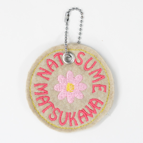 丸型刺繍ネームタグ製作例