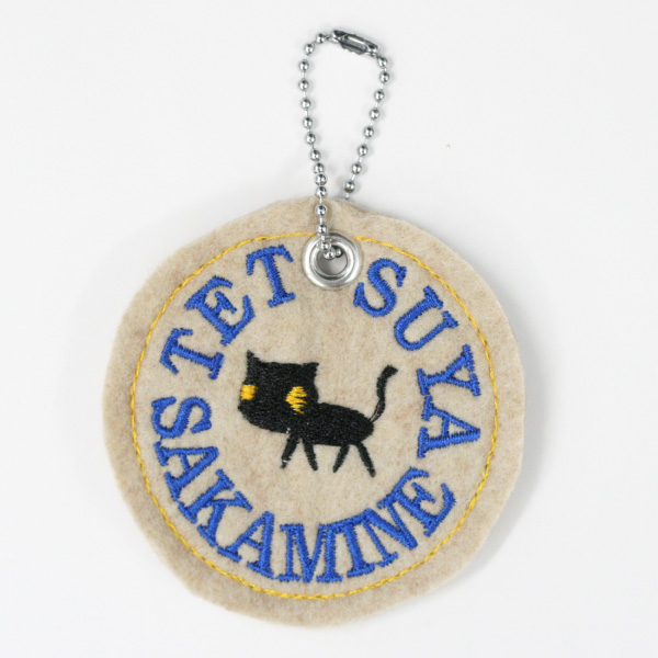 動物モチーフの刺繍ネームタグ製作例