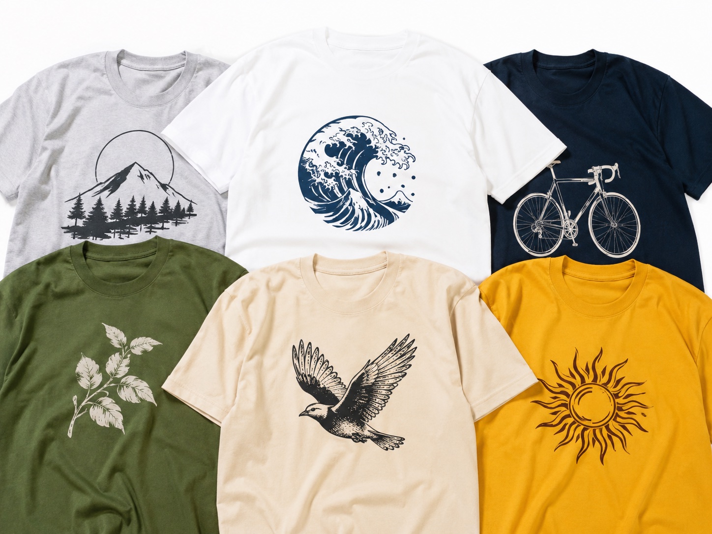シルクプリント製作例：Tシャツの仕上がりイメージ