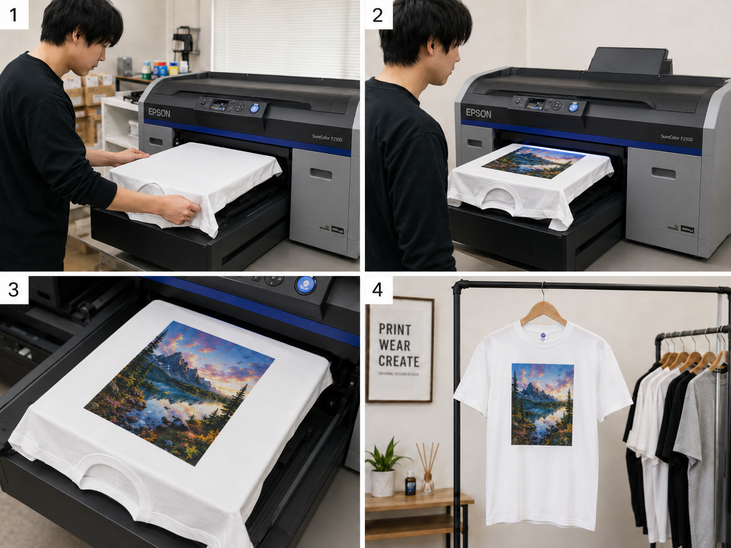 インクジェットプリントの加工工程