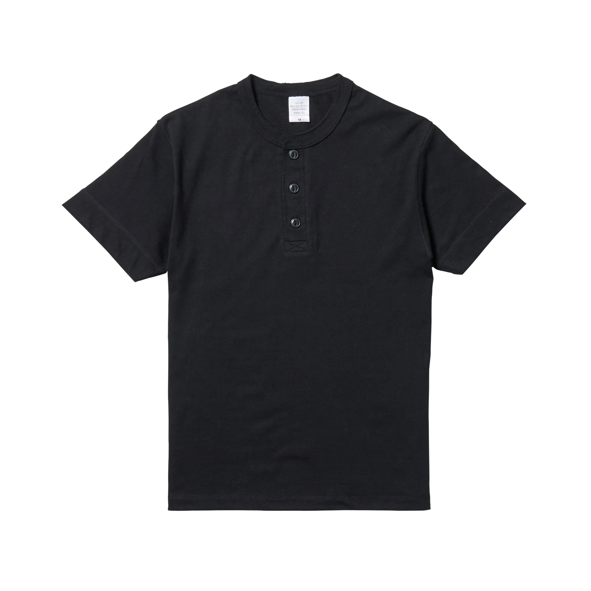 5004-01 5.6オンス ヘンリーネック Tシャツ 実商品画像